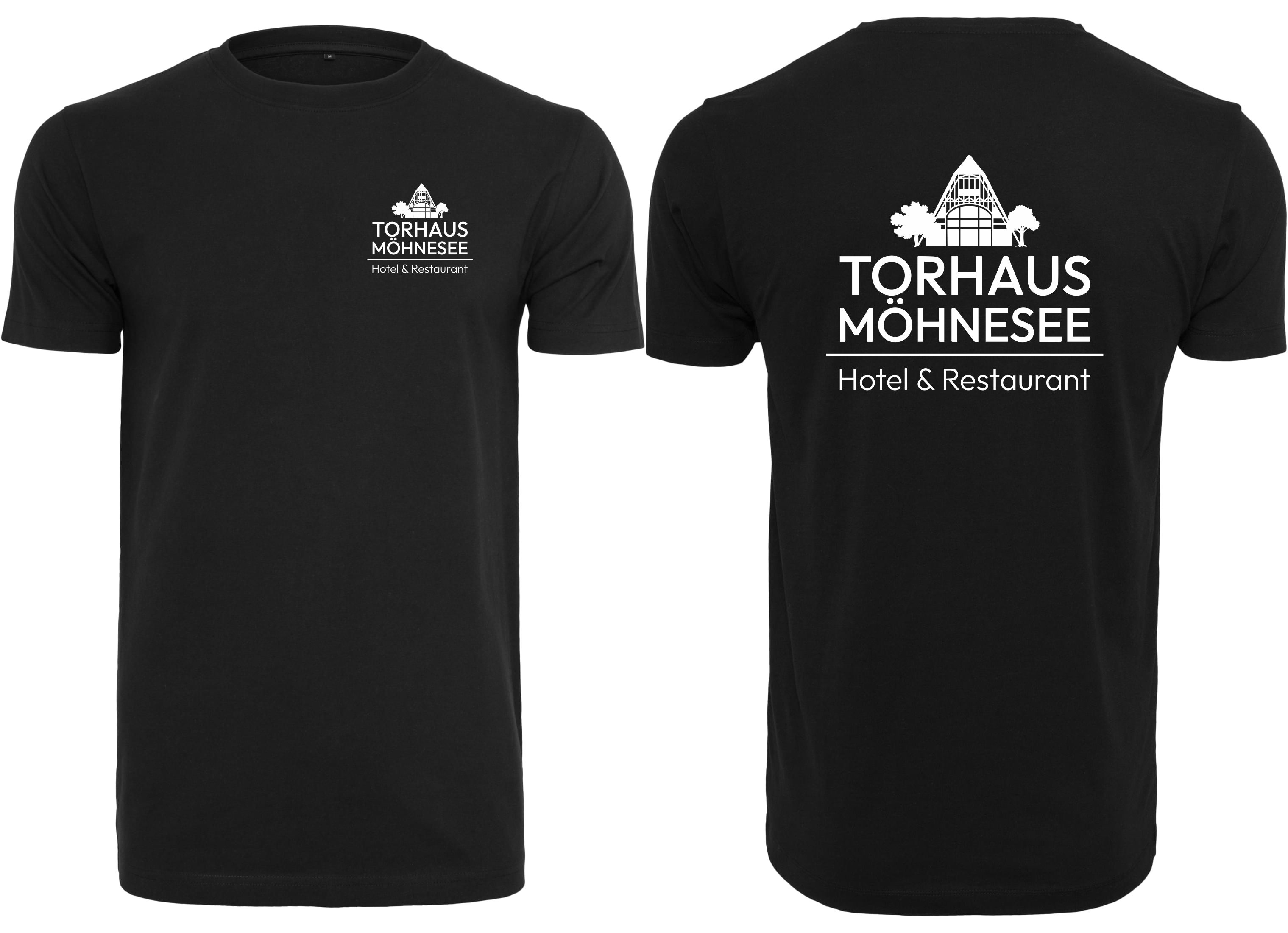 Torhaus T-Shirt Unisex inkl. beidseitigem Druck Schwarz