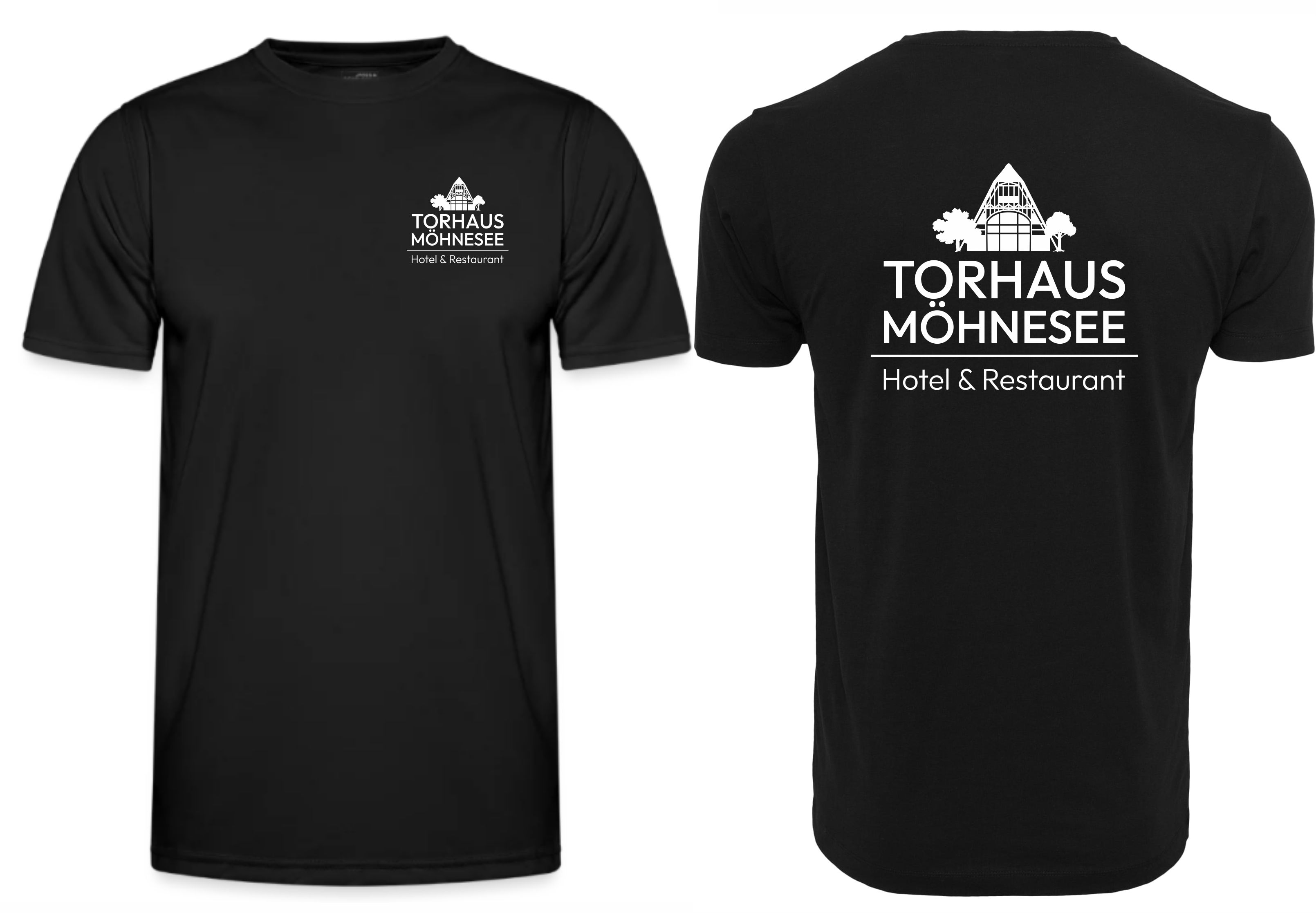 Torhaus Sportshirt Unisex inkl. beidseitigem Druck Schwarz